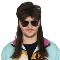 Peluca cardada de hombre de época