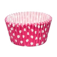 Cápsulas para cupcakes de colores con topos - 24 unidades