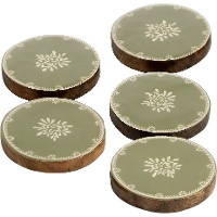 Posavasos verde oliva - 4 unidades