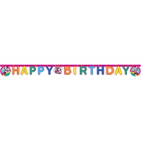 Guirnalda de Happy Birthday de Minnie Arcoíris