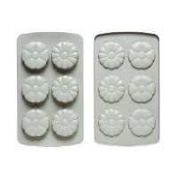 Molde de silicona de flores dúo - 6 cavidades