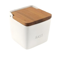Salero blanco con tapadera Salt