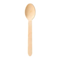 Cucharas de 15,5 cm de madera - 8 unidades