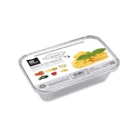 Envase de 14,5 x 12 x 4 cm desechable rectangular con tapa - 2 unidades