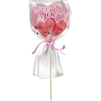 Brocheta de nube de corazón rosa de 13 gr