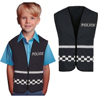 Chaleco policía negro infantil
