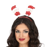 Diadema de muñecos de nieve con gorro