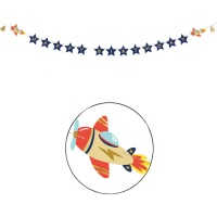 Guirnalda de Aviadores Happy Birthday - 2,5 m
