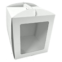 Caja de 35 x 35 x 40 cm para tarta con asa y ventana - Azucren