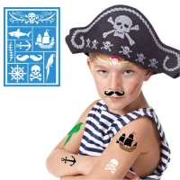 Plantilla de maquillaje de pirata infantil