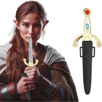 Daga medieval con funda de 26 cm