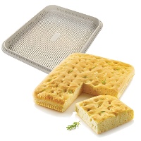 Molde rectangular de 34,5 x 26,5 x 2,8 cm para Focaccia - Silikomart