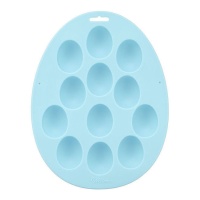 Molde de huevos de Silicona de 18 x 23 cm - wilton - 12 cavidades