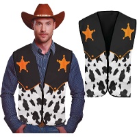 Chaleco de sheriff cowboy para adulto