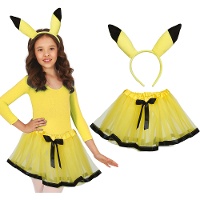 Conjunto de Pikachu con diadema y tutú