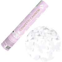 Cañón de confeti de mariposas blancas de 28 cm