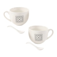 Taza de 265 ml de café Panot con cuchara - 2 unidades