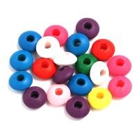 Abalorios de madera multicolor - 20 unidades