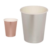 Vasos de 240 ml metalizados - 6 unidades