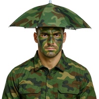 Sombrero paraguas militar
