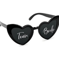 Gafas de corazón Bride to Be blancas