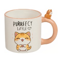 Taza de 410 ml degato kawaii