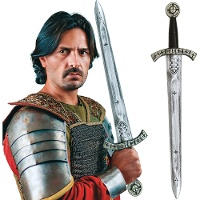 Espada medieval cristiana de 60 cm