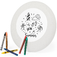 Frisbee natural de 22,8 cm para colorear con ceras