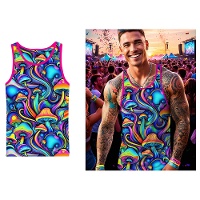 Camiseta psicodélica de setas para hombre