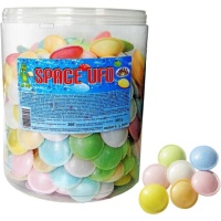 Oblea de chuchería de ovnis multicolor rellenos de pica pica - Ufo Space - 300 unidades