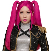 Peluca de K-Pop pink charm para mujer