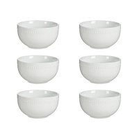 Bol de 14,5 cm redondo de porcelana con cenefa - 6 unidades