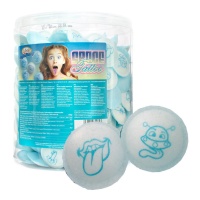 Oblea de chuchería de ovnis azules rellenos de pica pica - Space Tatto Quintin - 300 uds aprox