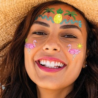Joyas adhesivas faciales tropicales