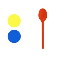 Cucharas de 12,5 cm de plástico de colores - 12 unidades