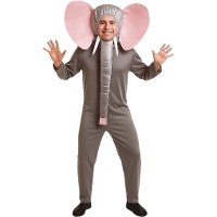Disfraz de elefante con capucha para adulto