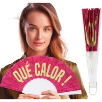 Abanico con mensaje Qué Calor !