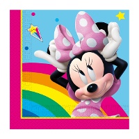 Servilletas de Minnie Arcoíris de 16,5 x 16,5 cm - 20 unidades