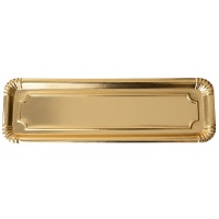 Bandeja de 45 x 13 cm dorada - 100 unidades