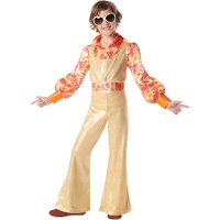 Disfraz de estilo disco dorado para niño