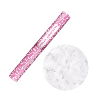 Cañón de confeti de papel blanco de 50 cm