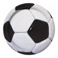 Platos de fútbol de 23 cm - 8 unidades