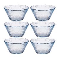 Bol de 16 cm de cristal azul - 6 unidades