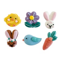 Figuras de azúcar de pascua - Decora - 6 unidades