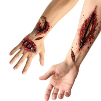 Tatuajes temporales de herida abierta