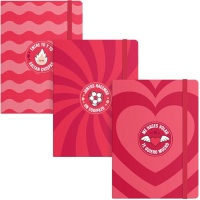 Libreta de Amor frases con goma de 19 x 13 cm - 1 unidad