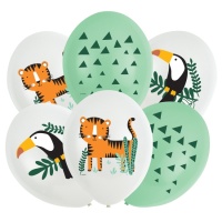 Globos de látex de Safari de 27,5 cm - 6 unidades