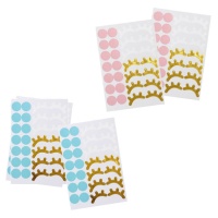Pegatinas decorativas de sleepy eyes de colores - 4 hojas