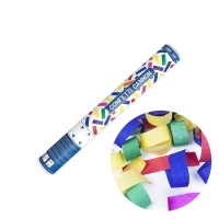 Cañón de confeti de colores de 40 cm
