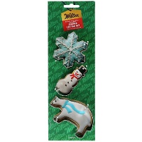 Cortadores de Copo de Nieve, muñeco de Nieve y oso polar - Wilton - 3 unidades